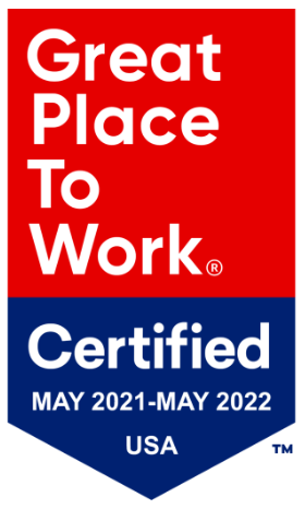 Great Place to Work Certified, May 2021–May 2022, USA